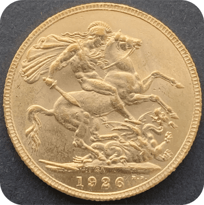 1926 Gold Sovereign  South Africa BU