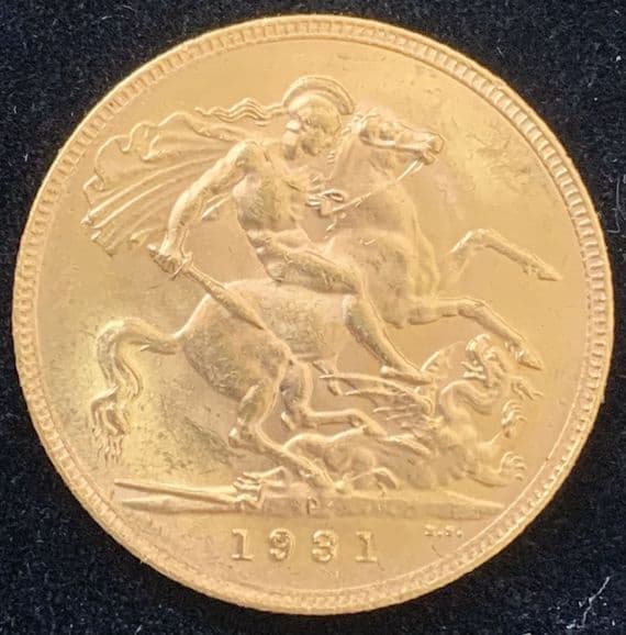 1931 Gold Sovereign Perth  Mint Scarce