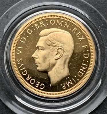 1937 Proof Gold Half  Sovereign