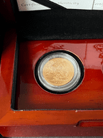 1957 & 2022 First & Last  Full Gold Sovereigns  QEII in a  Luxury Wooden Case