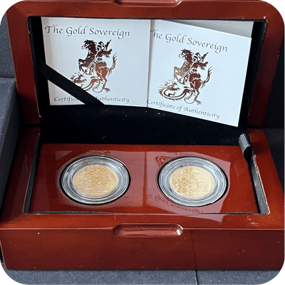 1966 & 2026 Full Gold Sovereigns  Happy 60th Birthday in a  Luxury Wooden Case