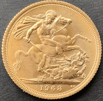 1968 Full Gold sovereign 22ct Solid Gold