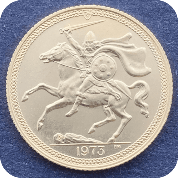 1973 Gold Sovereign Coin Elizabeth II  Isle of Man