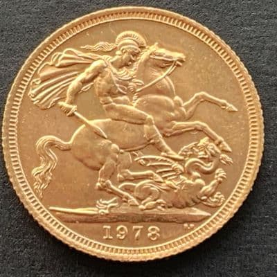1978 Gold Sovereign coin