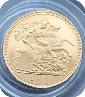 1980 Proof Half  Gold Sovereign