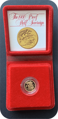 1980 Proof Half  Gold Sovereign