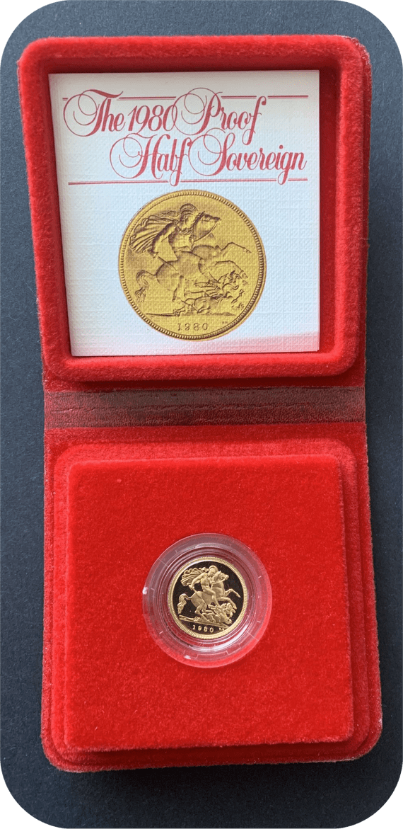 1980 Proof Half  Gold Sovereign