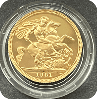 1981  Proof Full Gold Sovereign