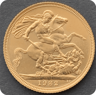 1982 Gold Sovereign coin