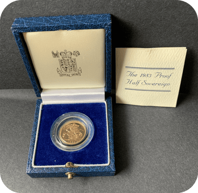 1983 Proof Half  Gold Sovereign