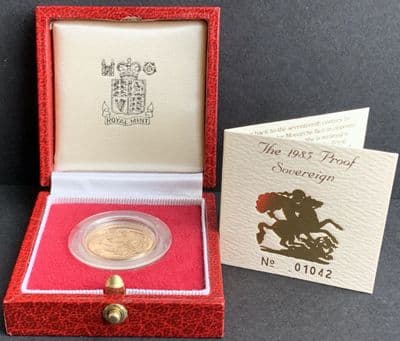 1985  Proof Full Gold Sovereign