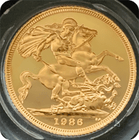 1986  Proof Full Gold Sovereign