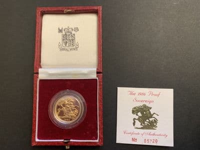 1986  Proof Full Gold Sovereign