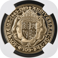 1989 Gold £2 Proof Sovereign NGC PF69