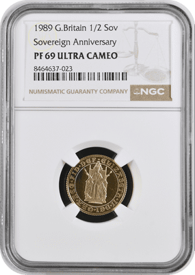 1989 Proof Half  Sovereign NGC PF 69 Ultra Cameo