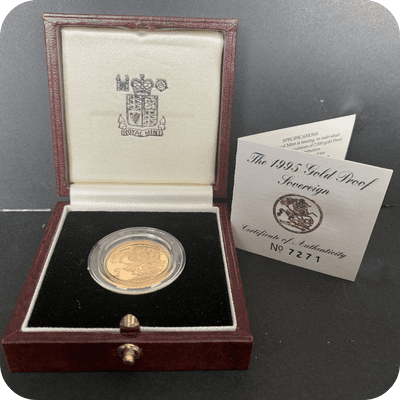 1995 Proof Full Gold Sovereign .