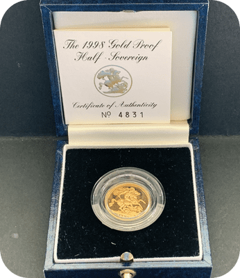 1998 Proof  Half Gold Sovereign