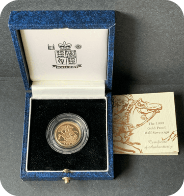 1999 Proof  Half Gold Sovereign