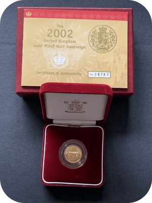 2002 Proof Half  Gold Sovereign