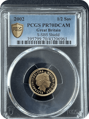 2002 Proof Half  Gold Sovereign PCGS PF 70
