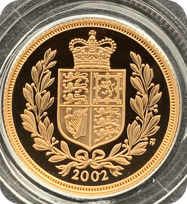 2002 Royal Mint  Proof Full Gold Sovereign