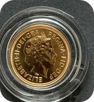 2005 Half Gold Sovereign in a  Luxury Wooden Case