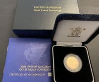 2005 Proof Full Gold Sovereign Upgrade from Bullion 2005 Full sovereign