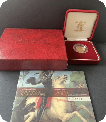 2007 Proof Half  Gold Sovereign