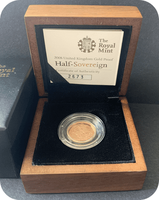 2008 Proof Half  Gold Sovereign