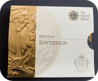 2012 Gold Half Sovereign Sealed Presentation Card