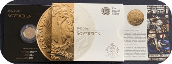 2012 Gold Half Sovereign Sealed Presentation Card