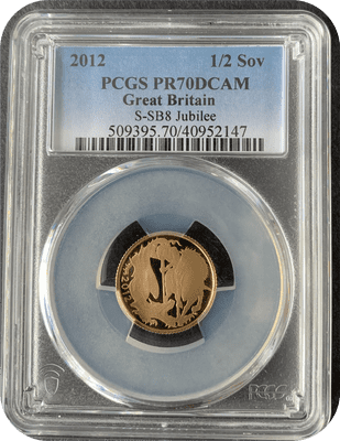 2012 Gold Proof Half Sovereign PCGS PF70 Deep Cameo