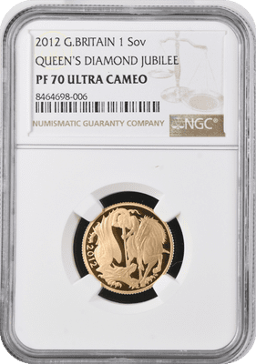 2012 Gold Proof Sovereign NGC PF70