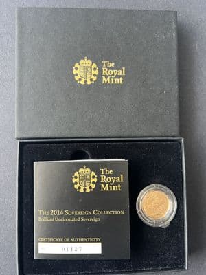 2014 Mule Mint Error Full Gold Sovereign  Rare
