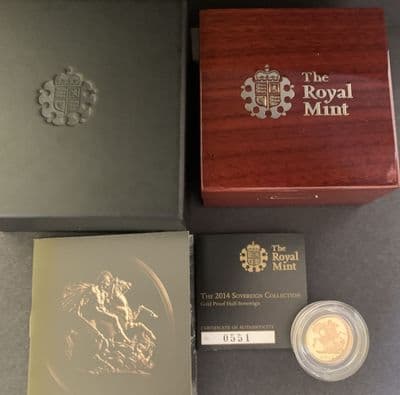 2014 Proof Half  Gold Sovereign