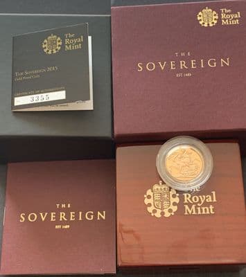 2015  Proof Gold Sovereign 4th Portrait