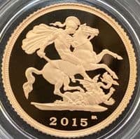 2015 Proof Half  Gold Sovereign