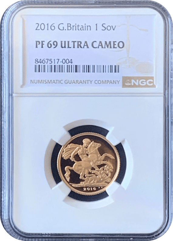 2016 Proof Full Gold Sovereign NGC PF 69 Ultra Cameo