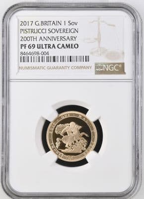2017   Proof Full Gold Sovereign  NGC PF69