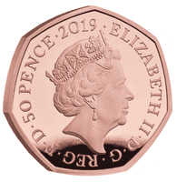 2019 The Gruffalo & Mouse  UK 50p Gold Proof Coin