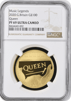 2020 Queen Gold Proof One Ounce  1oz £100 PF69