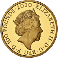2020 Queen Gold Proof One Ounce  1oz £100 PF69