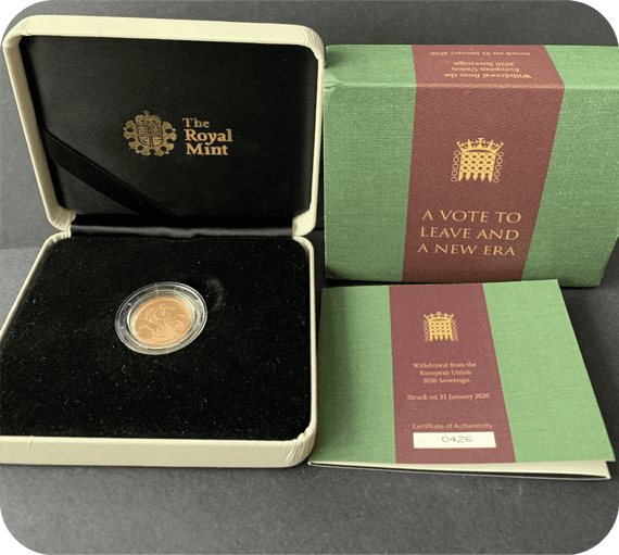 2020 Withdrawal from the EU Strike-on-the-Day Gold Sovereign
