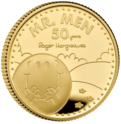 2021  Mr Men & Little Miss - Mr Happy  1/4 Ounce Gold Proof coin