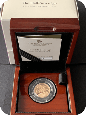 2021 Proof Half Gold Sovereign Scarce Only 1,500 minted