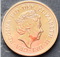 2022 Half Gold Bullion Sovereign in a  Luxury Wooden Case