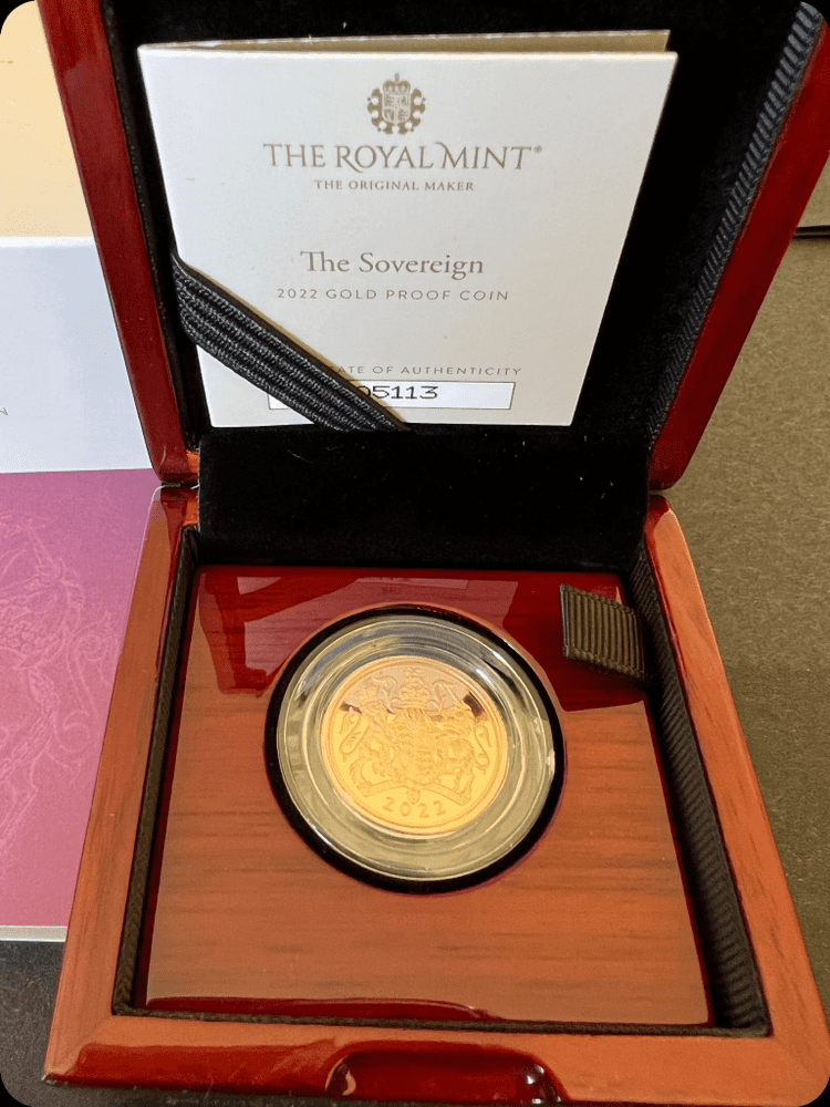 2022 Proof Full Gold Sovereign Platinum Jubilee