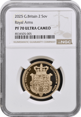 2025 Gold Proof £2 Double Sovereign NGC PF 70 Ultra Cameo