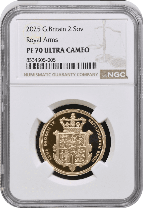 2025 Gold Proof £2 Double Sovereign NGC PF 70 Ultra Cameo