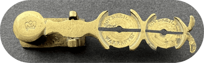 Antique  Brass Sovereign Rocker  Coin Scale Crown Emblem